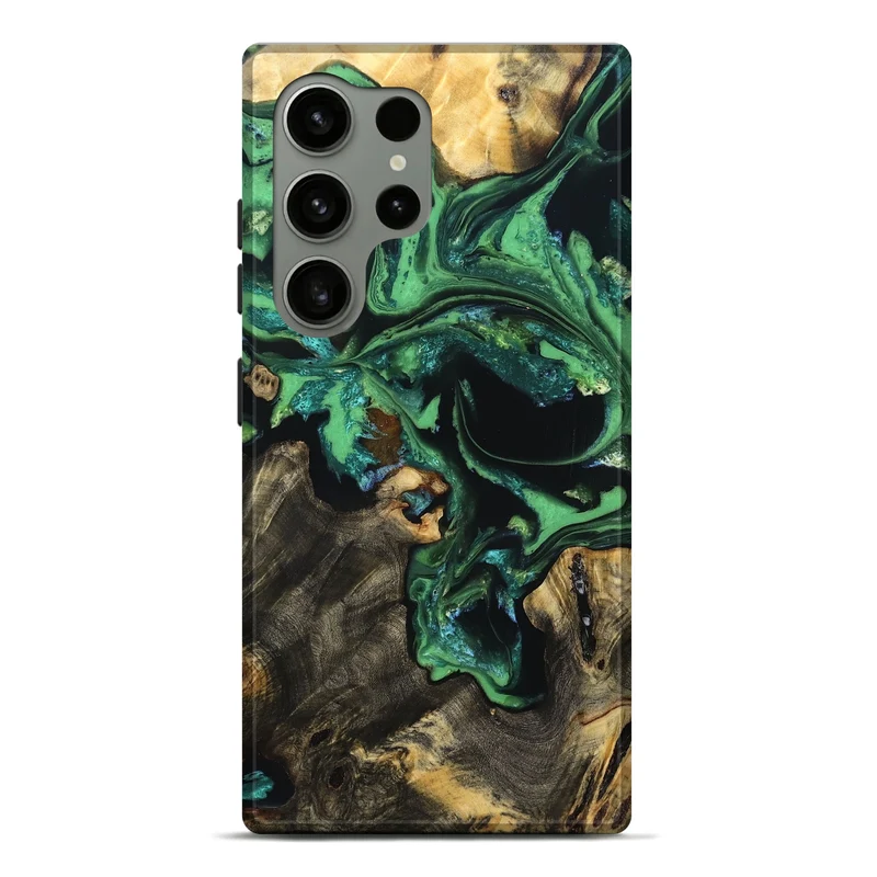 Galaxy S24 Ultra Wood Live Edge Phone Case - Aya (Green, 830250)