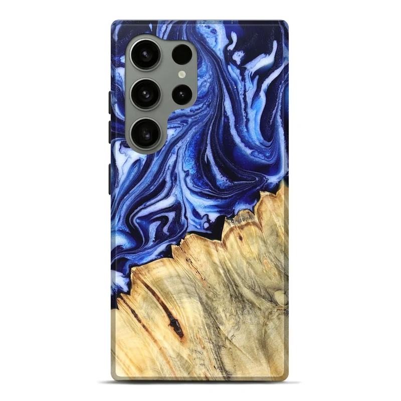 Galaxy S24 Ultra Wood Live Edge Phone Case - Coy (Blue, 830256)