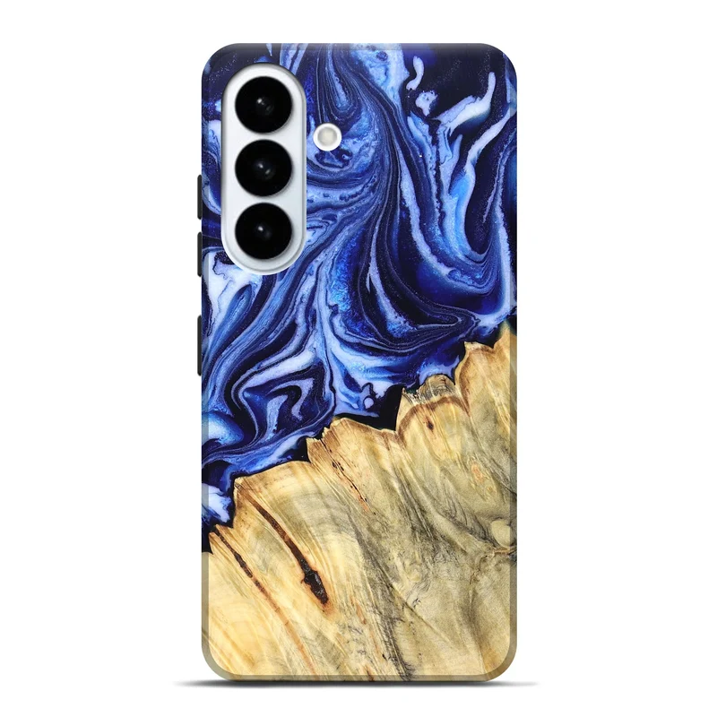 Galaxy S26 Plus Wood Live Edge Phone Case - Coy (Blue, 830256)