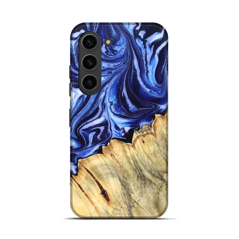 Galaxy S23 Wood Live Edge Phone Case - Coy (Blue, 830256)