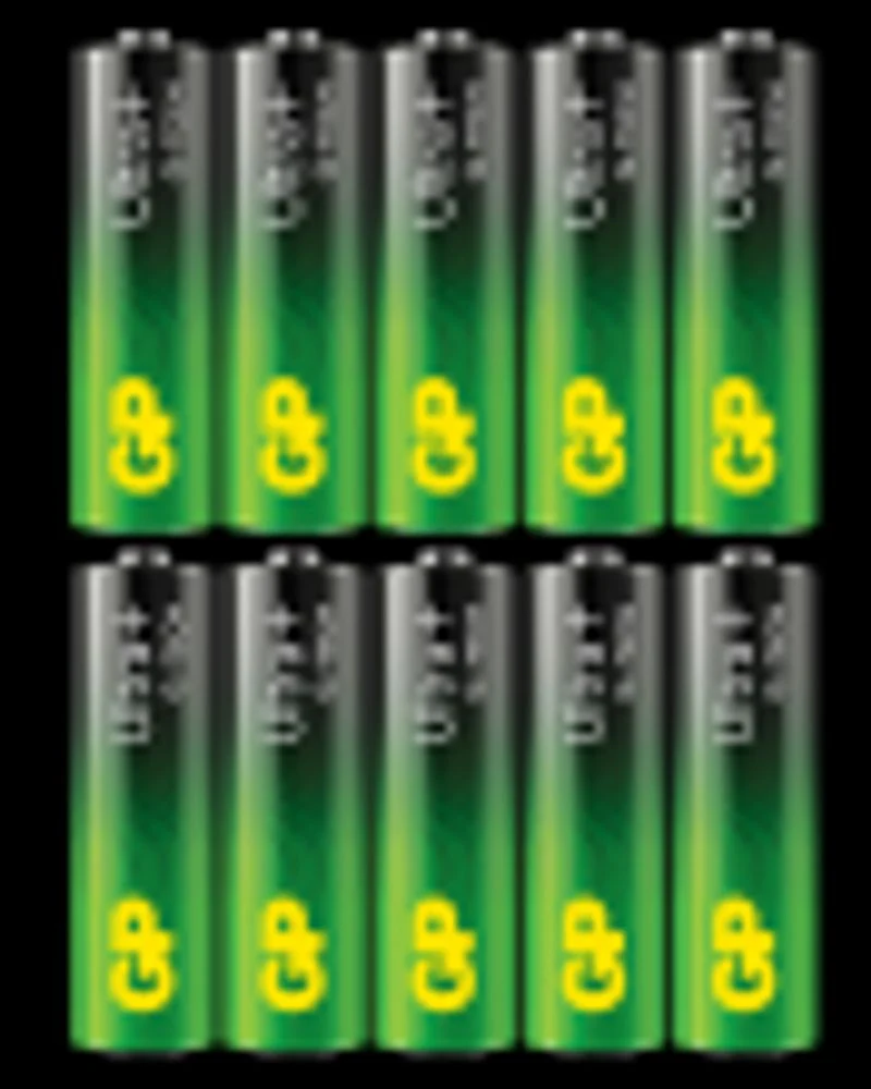 Batterie GP Ultra Plus Alcaline Stilo AA: 15 AUP/LR6 Confezone da 10 batterie