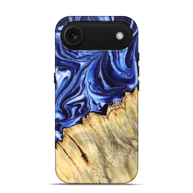 iPhone 17 Air Wood Live Edge Phone Case - Coy (Blue, 830256)
