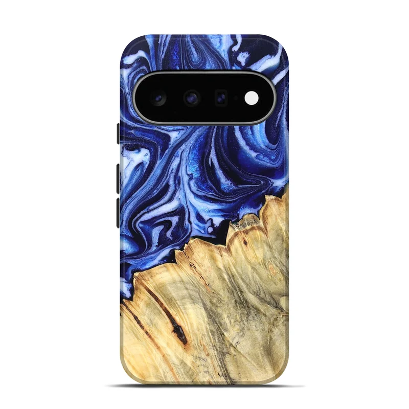 Pixel 11 Wood Live Edge Phone Case - Coy (Blue, 830256)