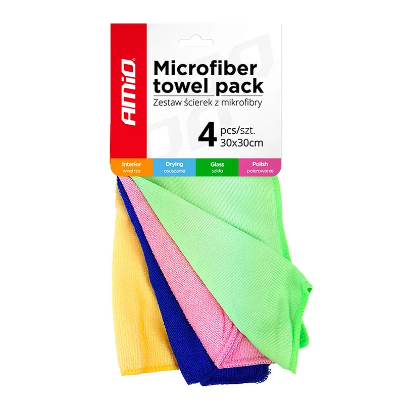 Panni in microfibra assortiti - Vetro / Lucidatura / Asciugatura / Pulizia