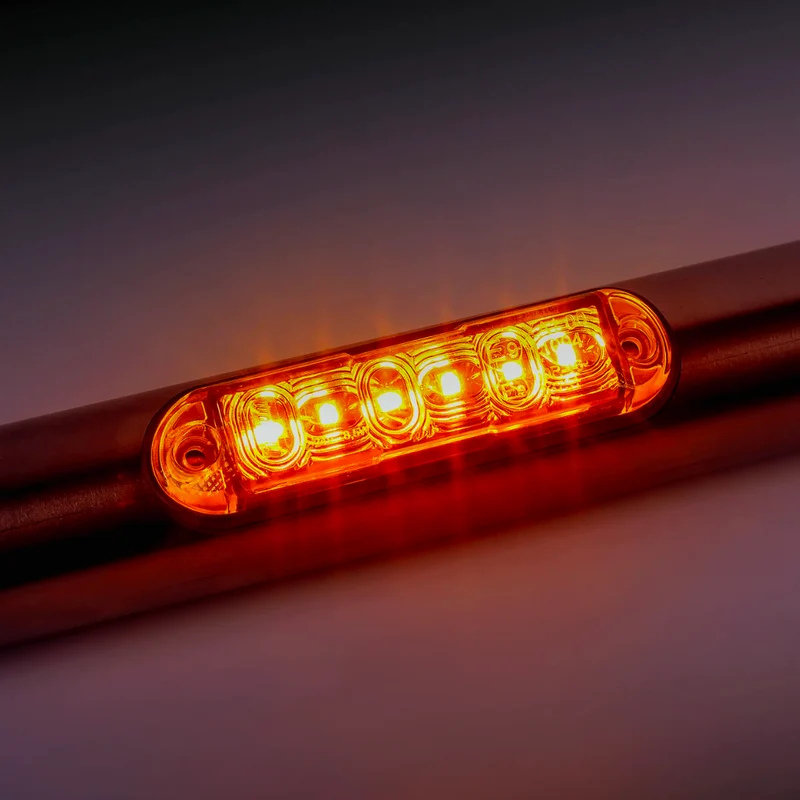 Luce stroboscopica a LED ambra Fristom per il montaggio su barre tonde/un modello di flash