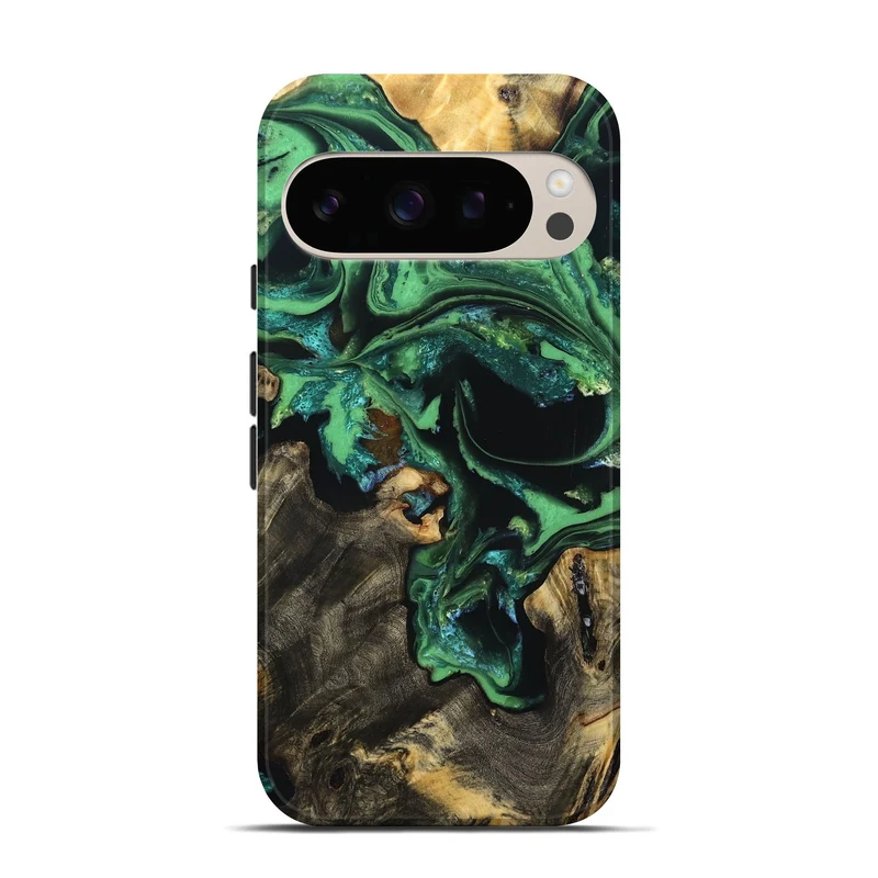 Pixel 10 Wood Live Edge Phone Case - Aya (Green, 830250)