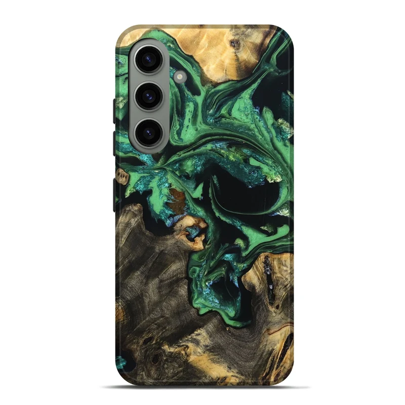 Galaxy S24 Plus Wood Live Edge Phone Case - Aya (Green, 830250)