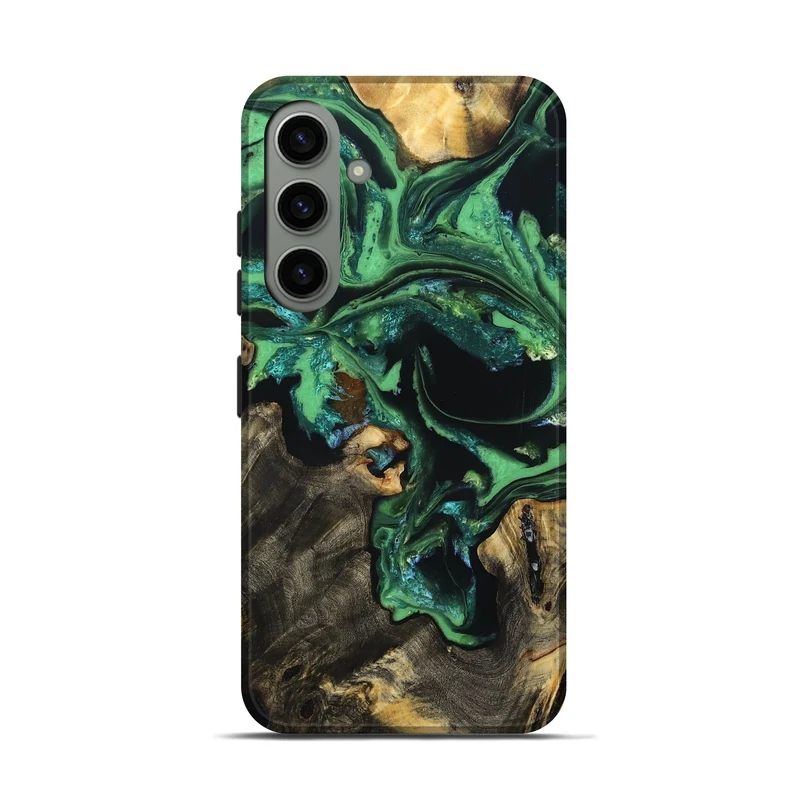 Galaxy S24 Wood Live Edge Phone Case - Aya (Green, 830250)