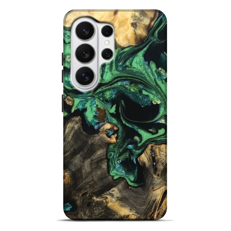 Galaxy S26 Ultra Wood Live Edge Phone Case - Aya (Green, 830250)