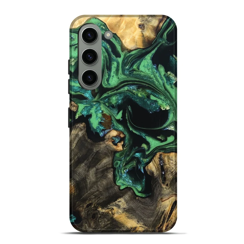 Galaxy S23 Plus Wood Live Edge Phone Case - Aya (Green, 830250)