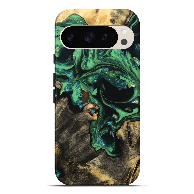Pixel 10 Pro XL Wood Live Edge Phone Case - Aya (Green, 830250)