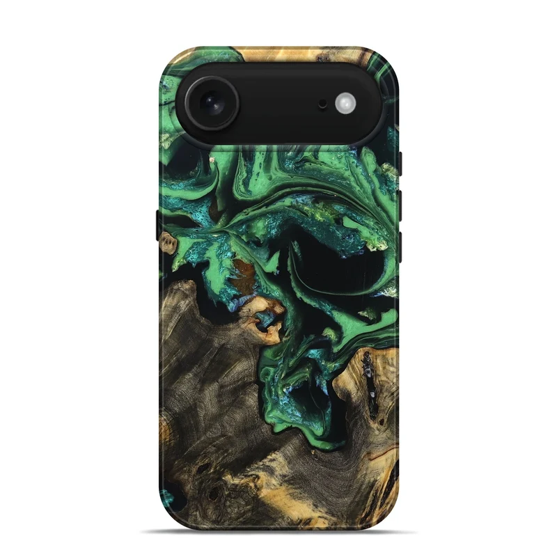 iPhone 17 Air Wood Live Edge Phone Case - Aya (Green, 830250)