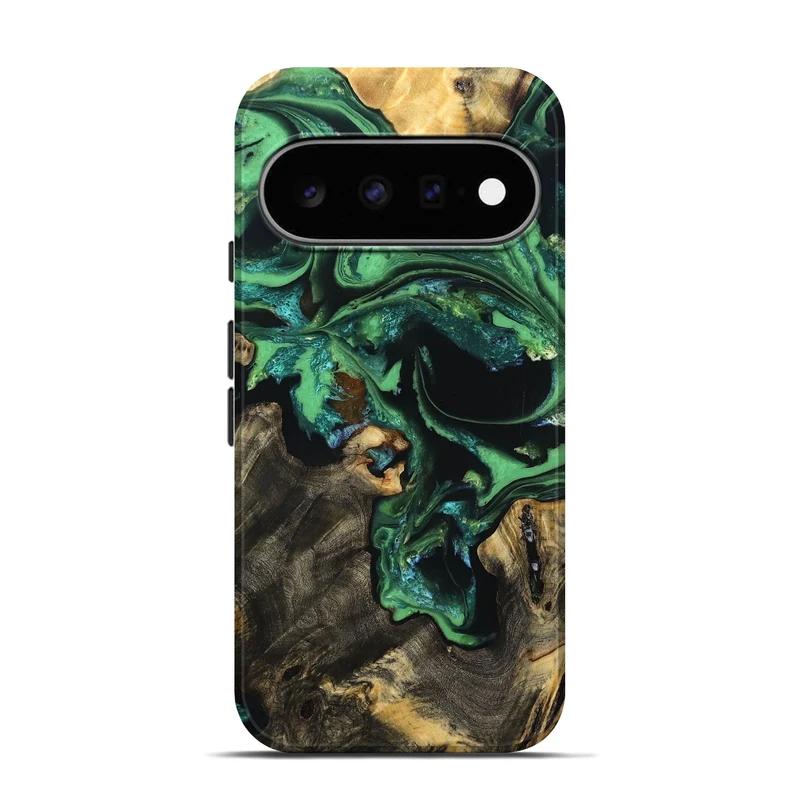 Pixel 11 Pro Wood Live Edge Phone Case - Aya (Green, 830250)