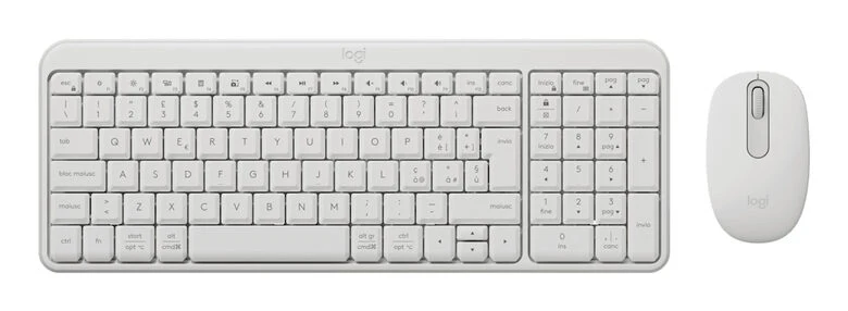 Logitech MK250 Compact Bluetooth Wireless Combo tastiera Mouse incluso Universale RF senza fili + Bluetooth Italiano Bianco