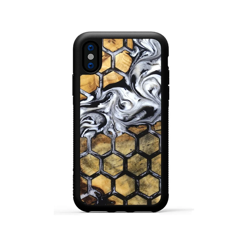 iPhone Xs Wood Phone Case - Olive (Pattern, 829965)