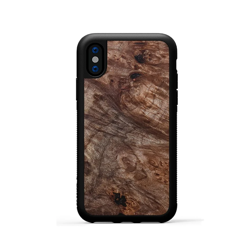 iPhone Xs Wood Phone Case - Atharv (Wood Burl, 830024)