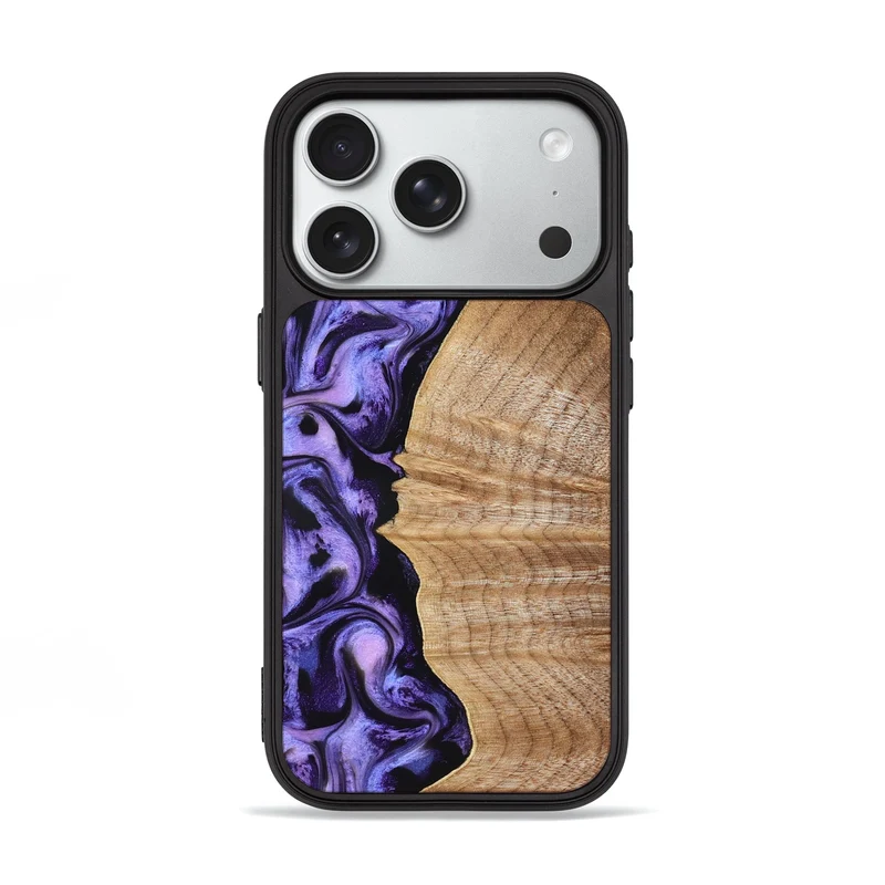 iPhone 18 Pro Wood Phone Case - Tillie (Purple, 830015)
