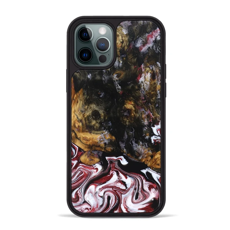 iPhone 12 Pro Max Wood Phone Case - Jess (Red, 829733)