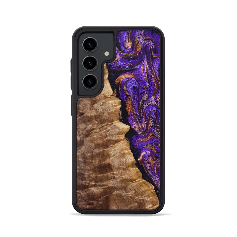 Galaxy S24 Wood Phone Case - Leanna (Purple, 829732)