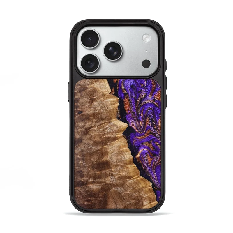 iPhone 18 Pro Wood Phone Case - Leanna (Purple, 829732)