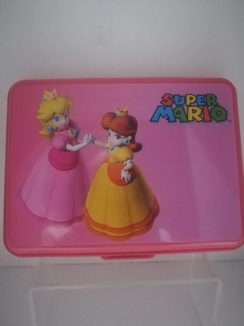 CUSTODIA RIGIDA NINTENDO 3DS-DS XL -SUPER MARIO-PEACH-DAISY-(usato)