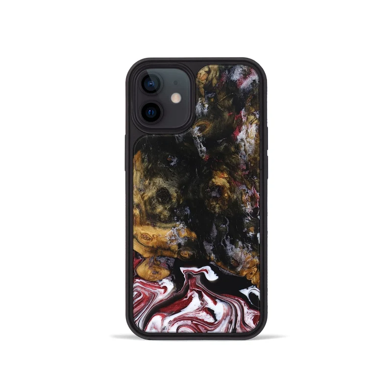 iPhone 12 mini Wood Phone Case - Jess (Red, 829733)