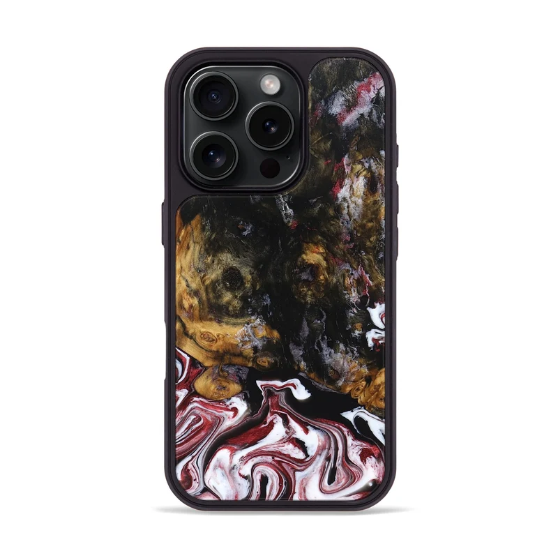 iPhone 16 Pro Wood Phone Case - Jess (Red, 829733)