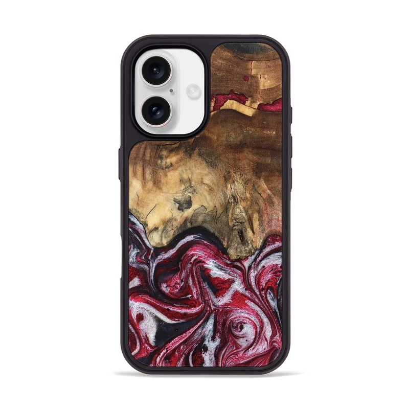 iPhone 17 Wood Phone Case - Chaya (Red, 829722)