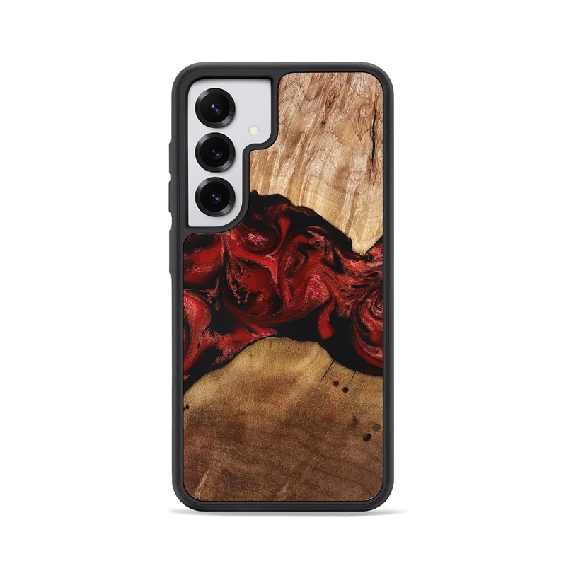 Galaxy S25 Wood Phone Case - Marlon (Red, 829713)