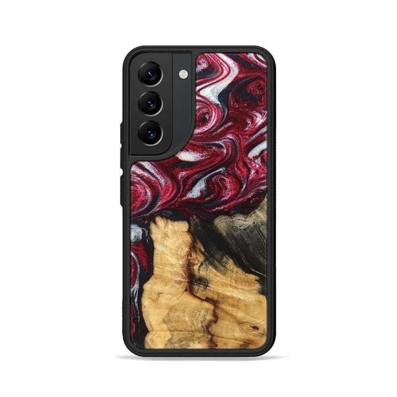 Galaxy S22 Wood Phone Case - Cleve (Red, 829717)
