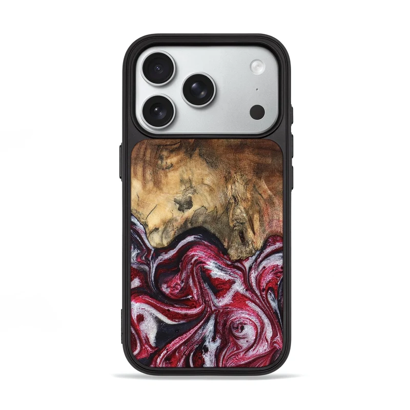 iPhone 18 Pro Wood Phone Case - Chaya (Red, 829722)