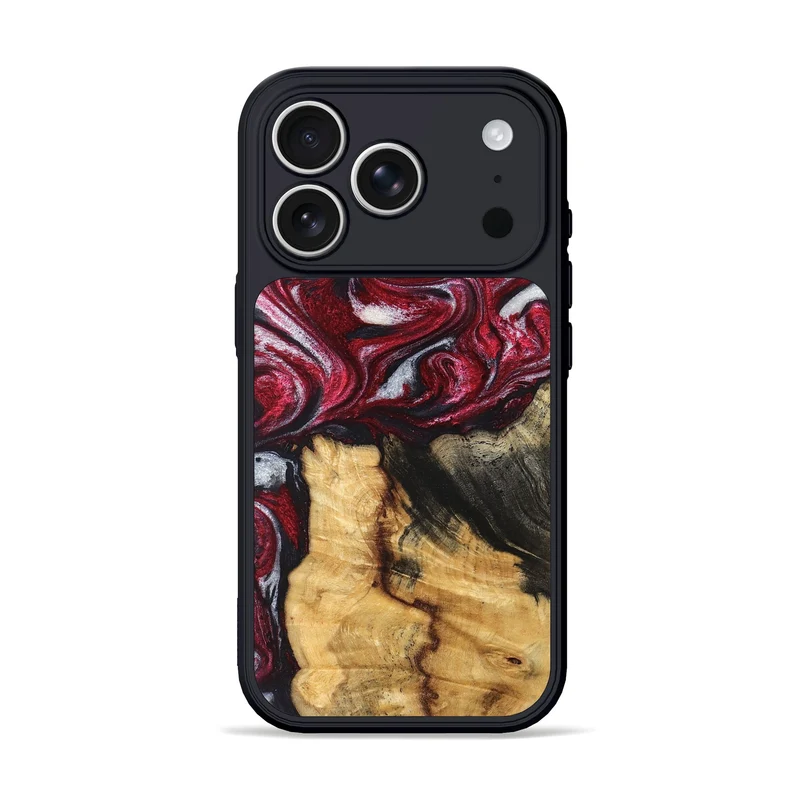 iPhone 17 Pro Wood Phone Case - Cleve (Red, 829717)