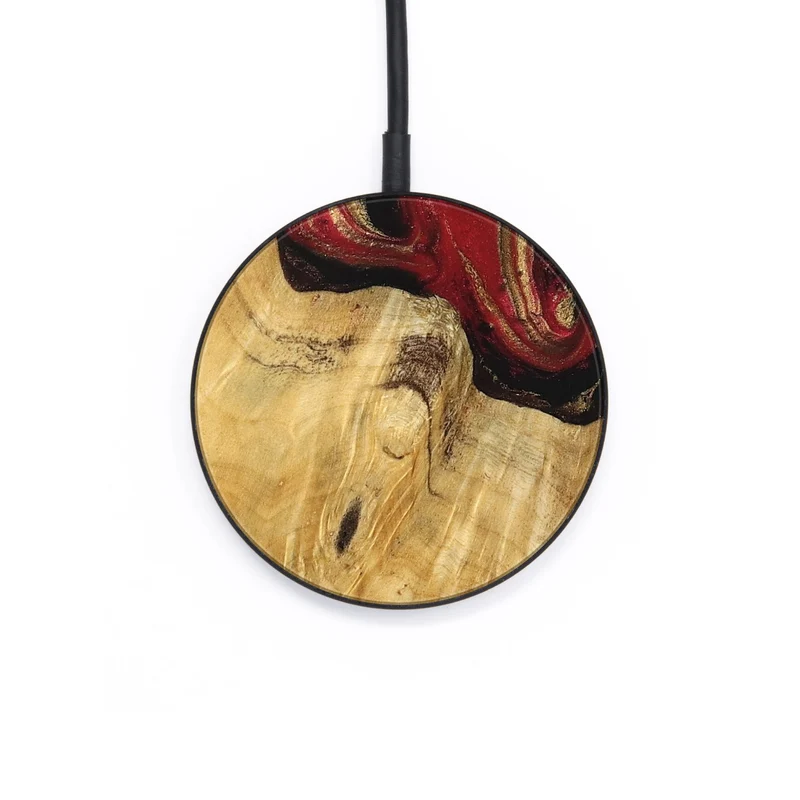 Circle Wood Wireless Charger - Mina (Red, 829714)