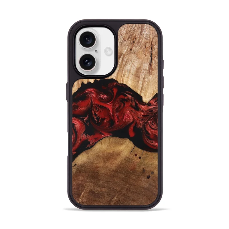 iPhone 17 Wood Phone Case - Marlon (Red, 829713)