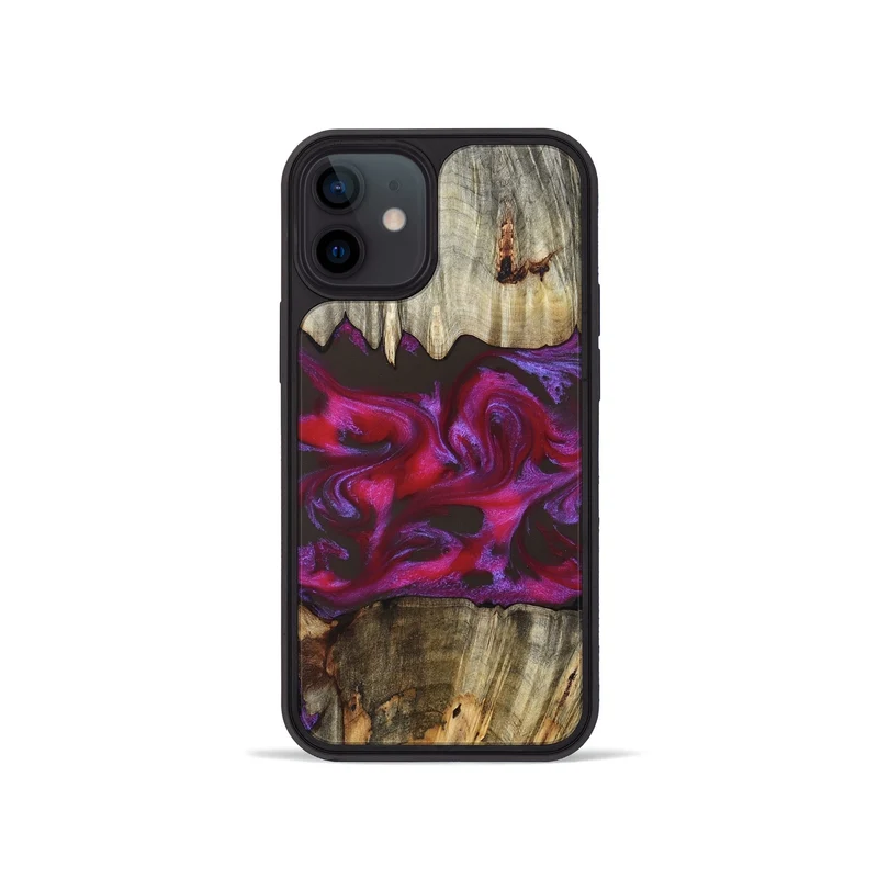 iPhone 12 mini Wood Phone Case - Jaylen (Red, 829716)