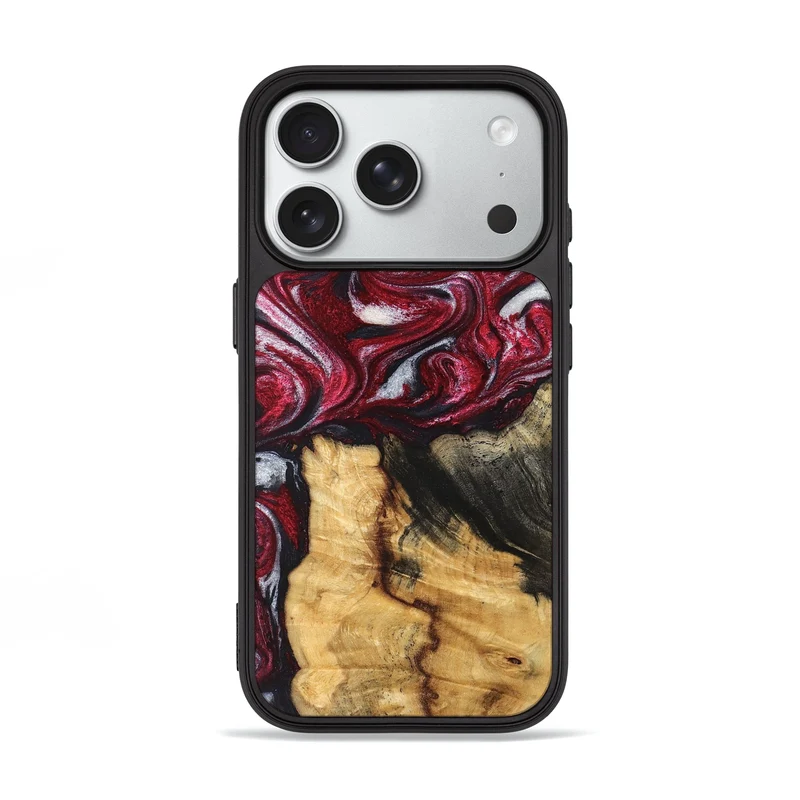 iPhone 18 Pro Wood Phone Case - Cleve (Red, 829717)