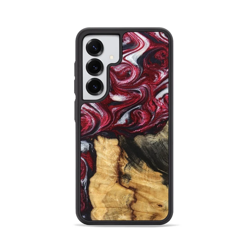 Galaxy S25 Wood Phone Case - Cleve (Red, 829717)