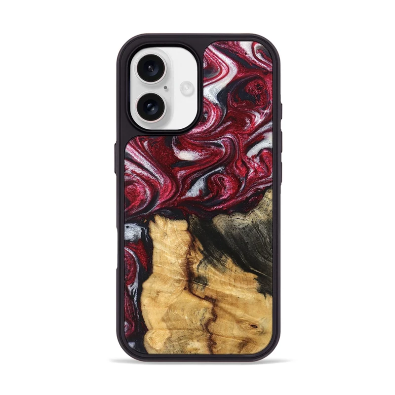 iPhone 17 Wood Phone Case - Cleve (Red, 829717)