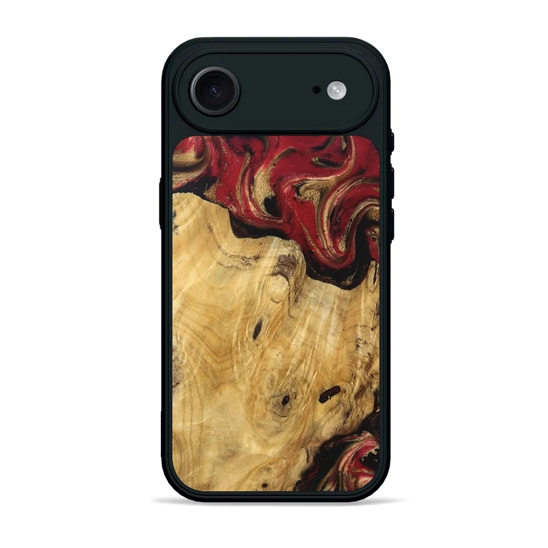 iPhone 17 Air Wood Phone Case - Mina (Red, 829714)