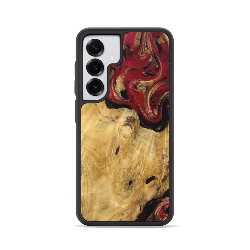 Galaxy S25 Wood Phone Case - Mina (Red, 829714)