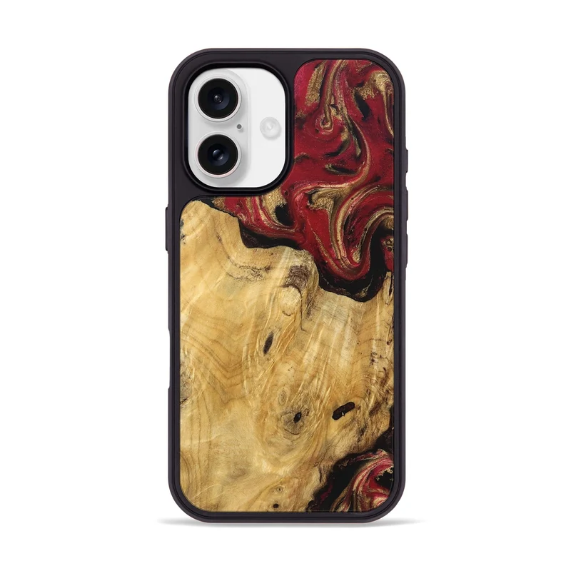 iPhone 17 Wood Phone Case - Mina (Red, 829714)