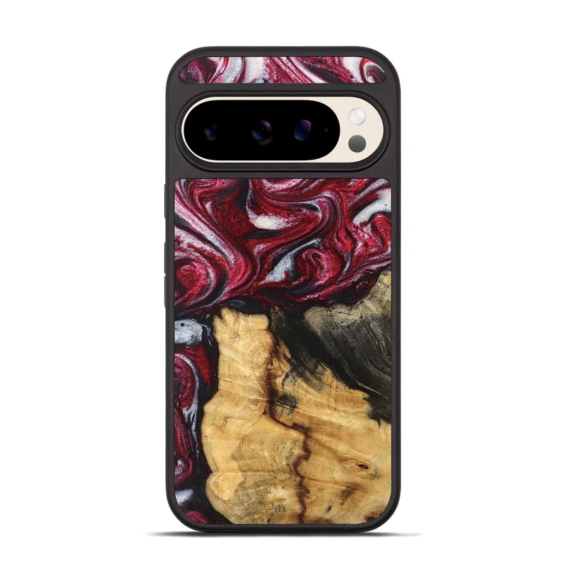 Pixel 10 Pro Wood Phone Case - Cleve (Red, 829717)