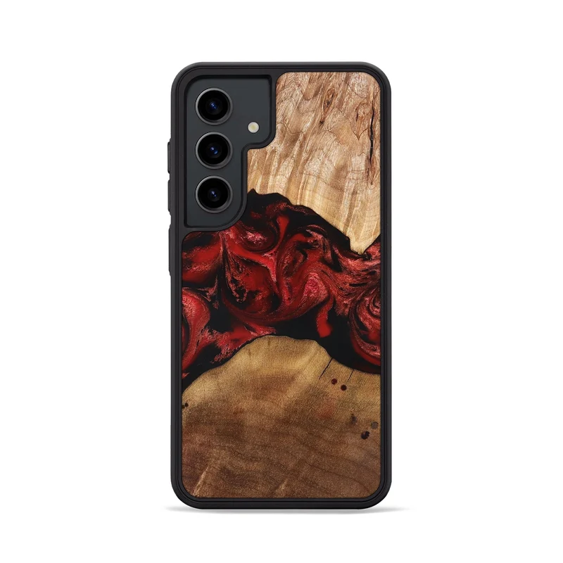 Galaxy S24 Wood Phone Case - Marlon (Red, 829713)