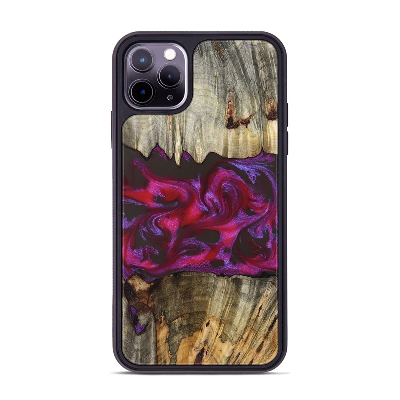 iPhone 11 Pro Max Wood Phone Case - Jaylen (Red, 829716)