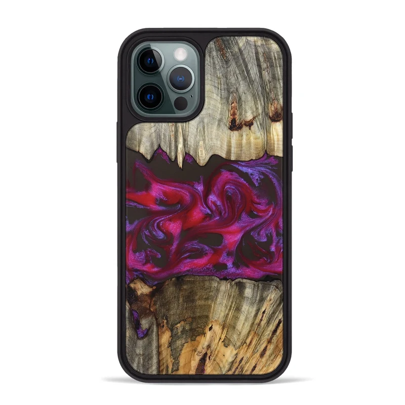 iPhone 12 Pro Max Wood Phone Case - Jaylen (Red, 829716)