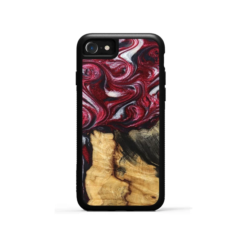 iPhone SE Wood Phone Case - Cleve (Red, 829717)