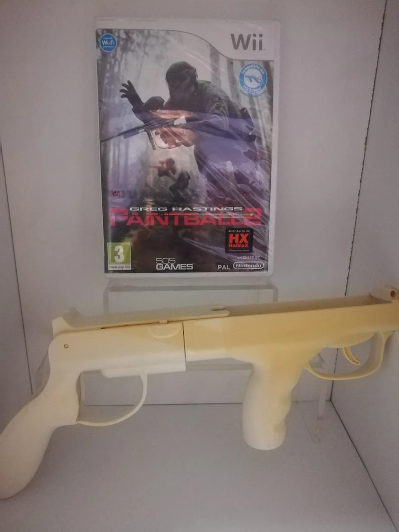 GREG HASTINGS PAINTBALL 2 WII NINTENDO + FUCILE (il fucile e un po rovinato dal sole )