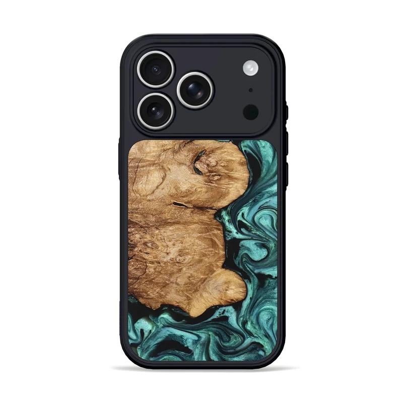iPhone 17 Pro Wood Phone Case - Kaeli (Green, 829696)