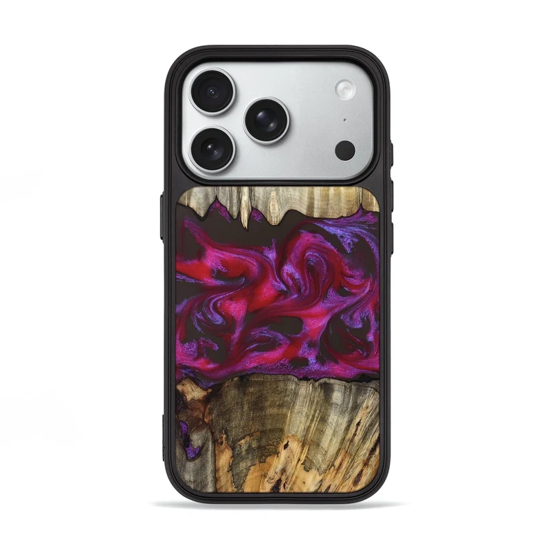iPhone 18 Pro Wood Phone Case - Jaylen (Red, 829716)