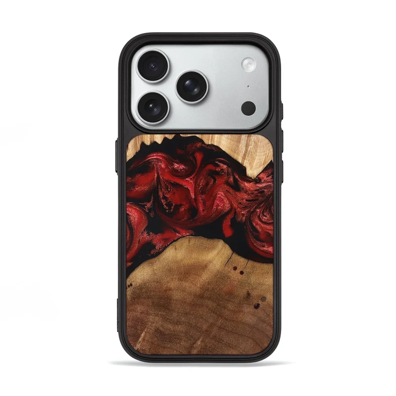 iPhone 18 Pro Wood Phone Case - Marlon (Red, 829713)